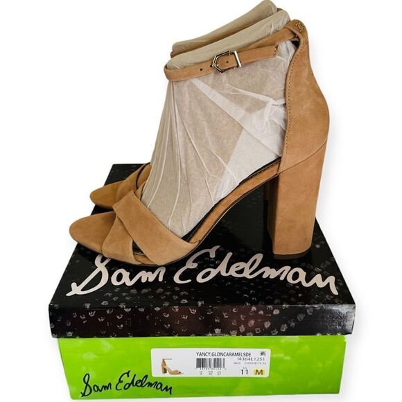 Sam Edelman Yancy Block Heel Ankle Strap Sandal Size 11 - Picture 2 of 6